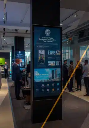 Digital signage in a showroom